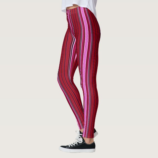 Leggings de listras rosa e marrom (Esquerda)