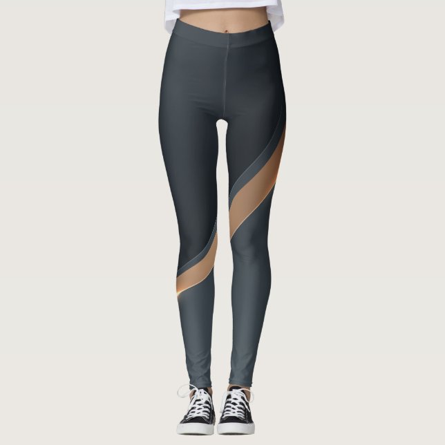 Leggings de Luxo Black Gold Fitness (Frente)