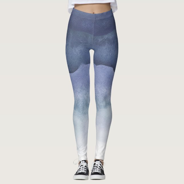 Leggings de madeira azul (Frente)