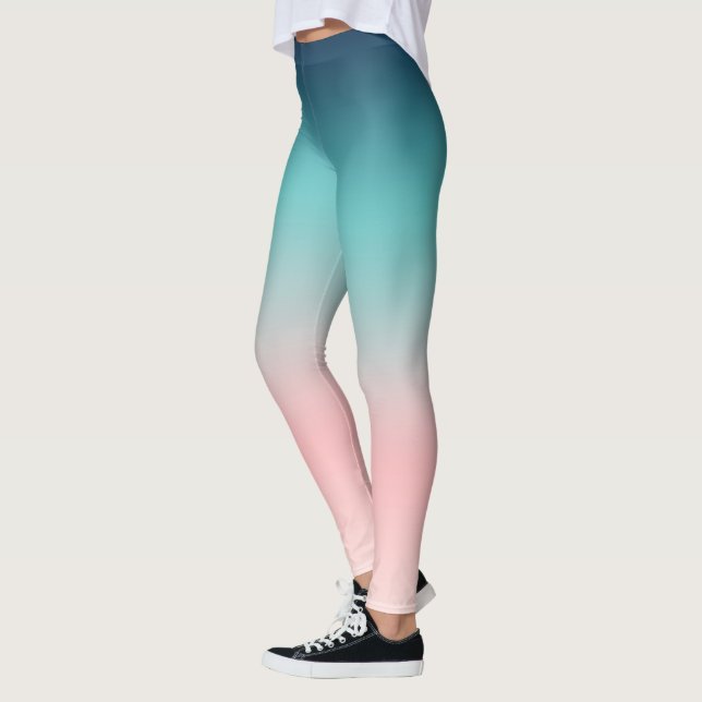 Leggings de madeira azul a rosa (Esquerda)