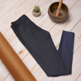 Leggings de madeira azul de Marinho de Tendência d