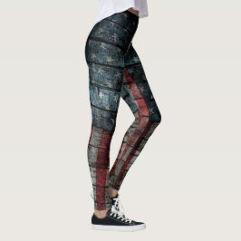 Leggings de Madeira Bandeira Americana