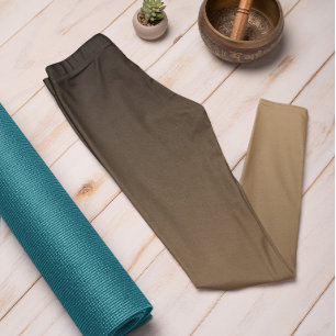 Leggings de madeira de bege quente de tendência do