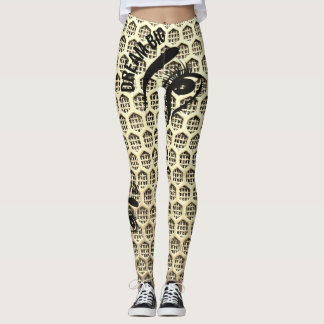 Leggings de malha hexa-fluxo - Negrito em amarelo