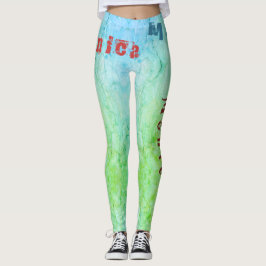 Leggings de Malhação de Nome Personalizado