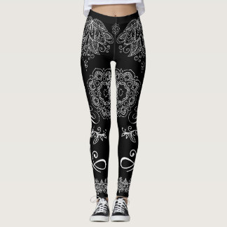 Leggings de Mandala Pretas/Brancas