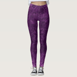 Leggings de Mandala Roxo Escuro
