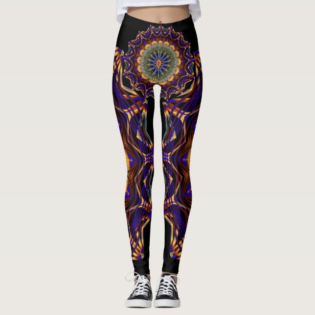 Leggings de Mandala vibrantes (Frente)