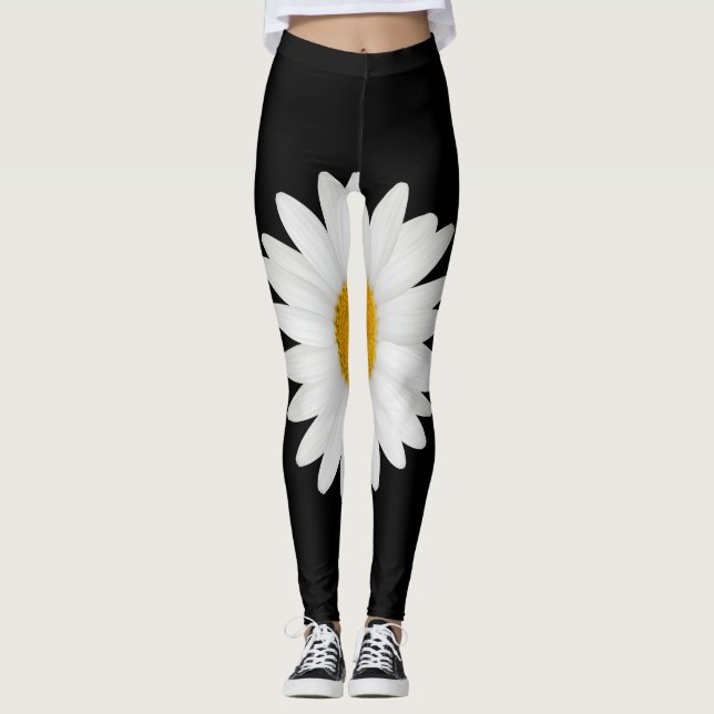 Leggings de margarida negra (Frente)