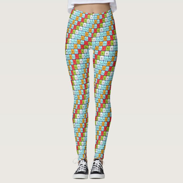 Leggings de mesa periódica patrióticas alemanhas ( (Frente)