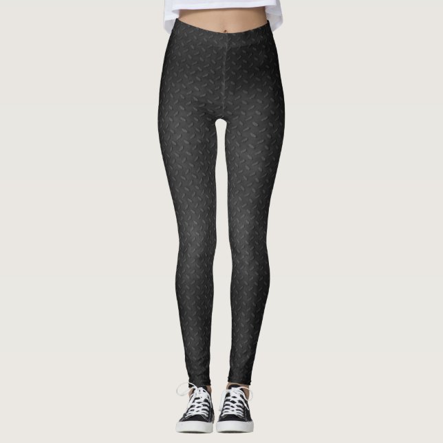 Leggings de metal preto pesado (Frente)