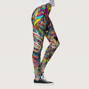 Leggings de Moda de Pop com Diversão de Couro