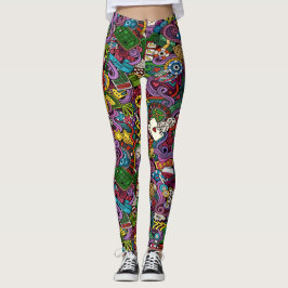 Leggings de Moda Pop do Casino de Jogos