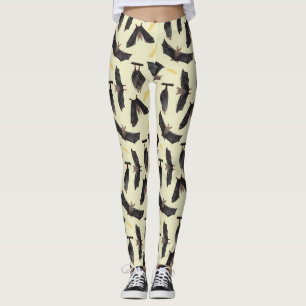 leggings de morcegos amarelos