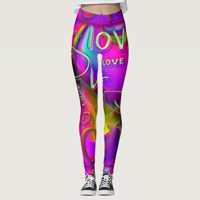 Leggings de mulheres apaixonadas (Frente)