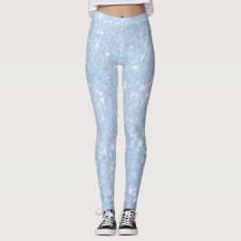 Leggings de mulheres brilhantes azuis