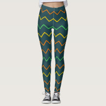 Leggings de mulheres linchadas com Zigzag