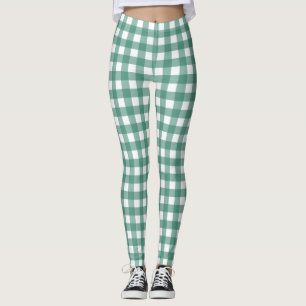 Leggings de mulheres verdes e teais
