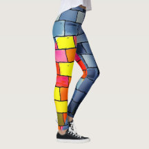 Leggings de Muro de tijolos