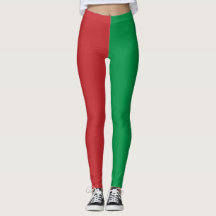 Leggings de Natal com Elfo de Bloco de Cor de Fest