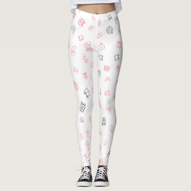 Leggings de Natal com Impressão Total (Frente)