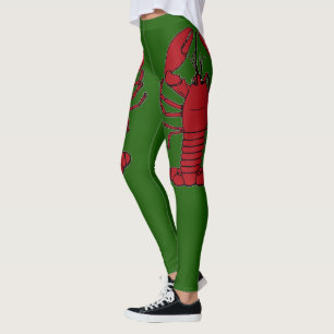 Leggings de natal de lagosta