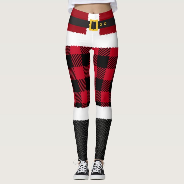 Leggings de Natal do Papai Noel (Frente)