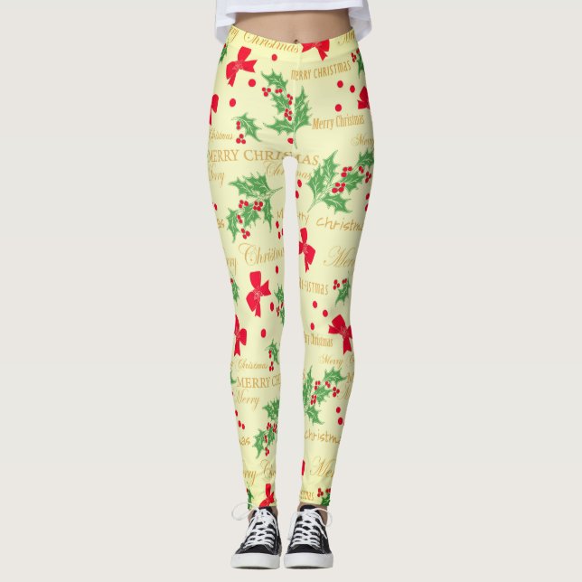 Leggings de Natal Feliz (Frente)