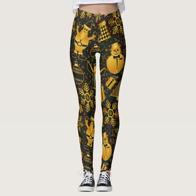 Leggings de Natal Feliz (Frente)