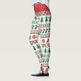 Leggings de Natal Festivas Personalizadas