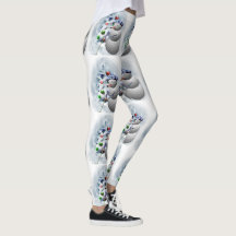 Leggings de Natal Golf Ball Snowman
