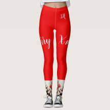 Leggings de Natal High Waisted Capris, esportes