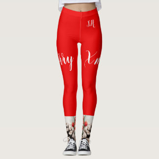 Leggings de Natal High Waisted Capris, esportes