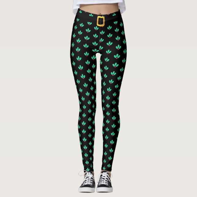 Leggings de Natal Holly Berry (Frente)