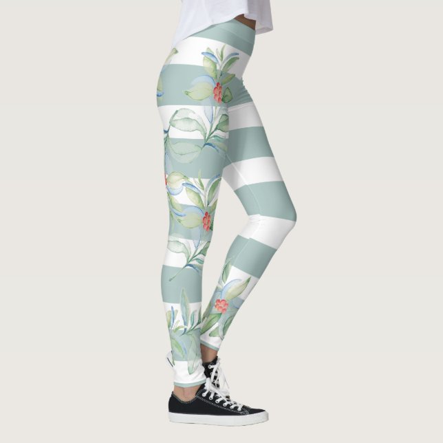 Leggings de Natal Holly Verde (Direita)