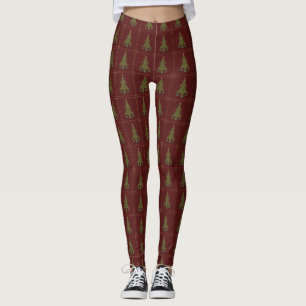 Leggings de Natal Inclinadas