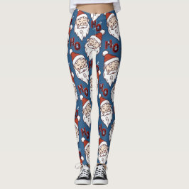 Leggings de Natal modernas com Papais noeis