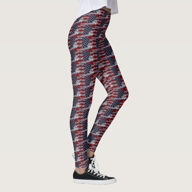 Leggings de Natal Patriótico da Coleção dos EUA (Direita)
