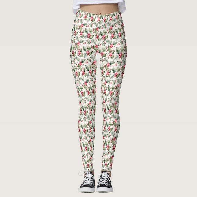 Leggings de Natal Rosa (Frente)