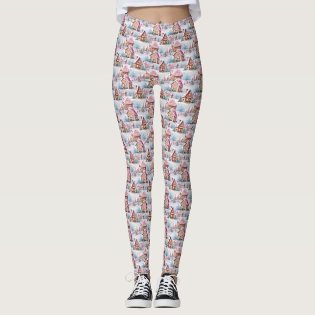 Leggings de Natal Rosa (Frente)