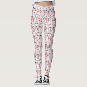 Leggings de Natal Rosa
