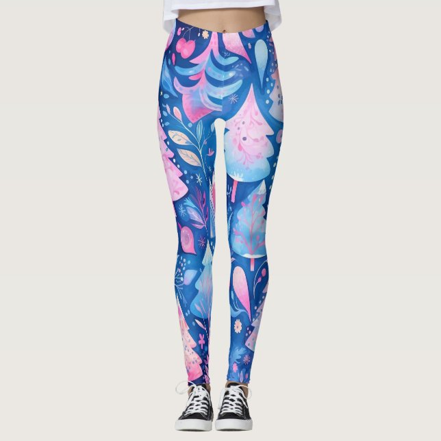 Leggings de Natal Rosa (Frente)