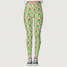 Leggings de Natal Verde Candy Cane