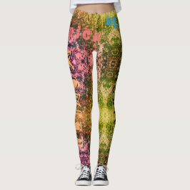 Leggings de Natureza de Nome de Repetição Personal
