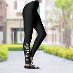 Leggings de noiva personalizadas com monograma | C<br><div class="desc">Leggings perfeitas para a noiva ser. Muito legal e na moda, a palavra Bride, corre ao longo da perna direita com seu monograma abaixo (apague se quiser). Escolha a sua cor clicando em "personalizar" e, em seguida, no pequeno aplicador ocular - excelente para combinar as cores do casamento. Quer você...</div>
