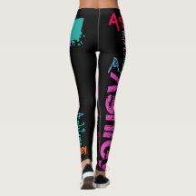 Leggings de nome repetitivo personalizado 6 letras
