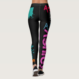 Leggings de nome repetitivo personalizado 6 letras