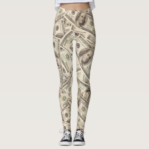 Leggings de notas de cem dólares