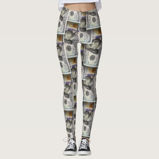 Leggings de notas de cem dólares