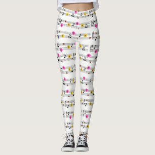 Leggings de notas de música